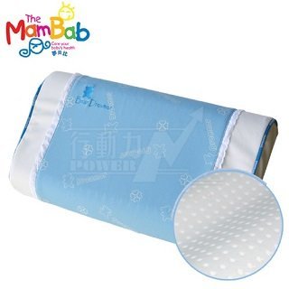 【夢貝比】銀離子抗菌系列-兒童透氣乳膠枕-粉藍