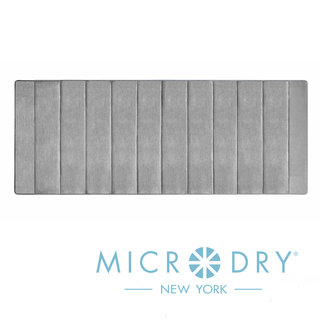 【Microdry】舒適記憶綿浴墊 活碳灰/加長(61x147.4cm)