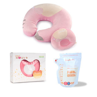 台灣【COTEX可透舒】哺乳三寶促銷A組(授乳枕+母乳袋40入+環保溢乳墊)
