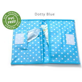 荷蘭【KipKep】攜帶型尿布&濕紙巾收納包-點點藍