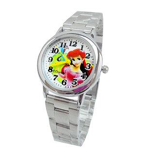 【迪士尼】小美人公主卡通錶兒童錶鋼帶錶