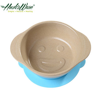 【美國Husk’s ware】稻殼天然無毒環保兒童微笑餐碗-藍色