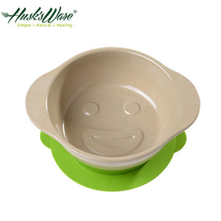 【美國Husk’s ware】稻殼天然無毒環保兒童微笑餐碗-綠色