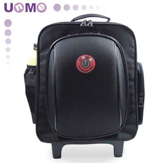 台灣【UnMe】多功能拉桿後背兩用書包-黑色