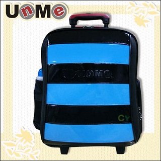 台灣【UnMe】加大蜂拉桿書包-鏡面粉藍