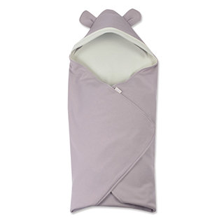 台灣【zenfab】有機棉純色雙層包巾 (淡紫色)