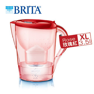 《德國BRITA》3.5L馬利拉花漾濾水壺【內含一支濾芯】-玫瑰紅