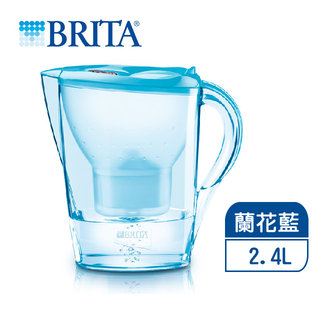 《德國BRITA》2.4L馬利拉花漾濾水壺【內含一支濾芯】-蘭花藍