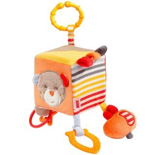德國【NUK】絨毛玩具-歡樂森林系列-小熊方塊玩偶-4674