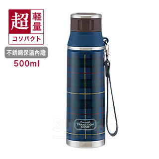 日本Skater輕便型不鏽鋼保溫水壺(500ml)藍