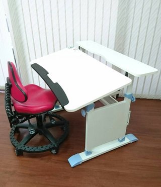 【第一博士】T5兒童成長書桌椅組-時尚白