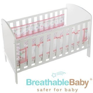英國 BreathableBaby 透氣嬰兒床圍 兩側型 (19430森林花園款)