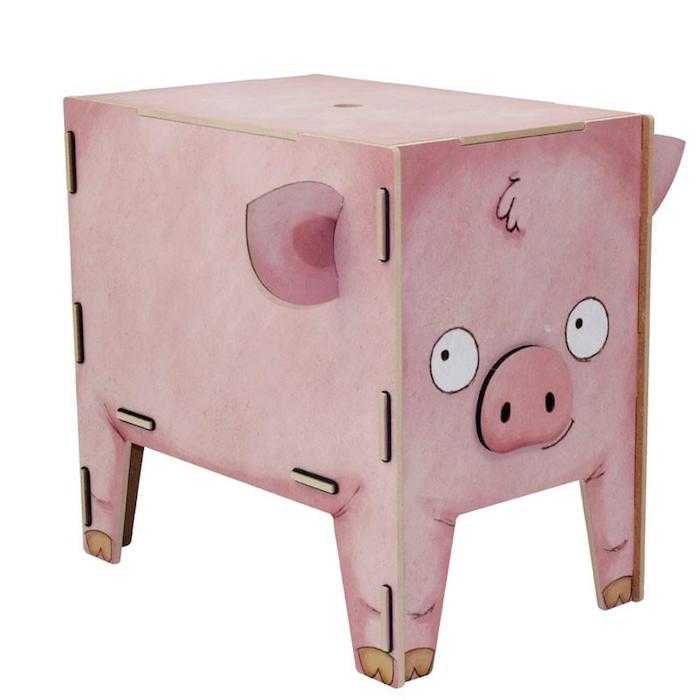 WERKHAUS - 動物趣味收納箱 - 粉紅小豬