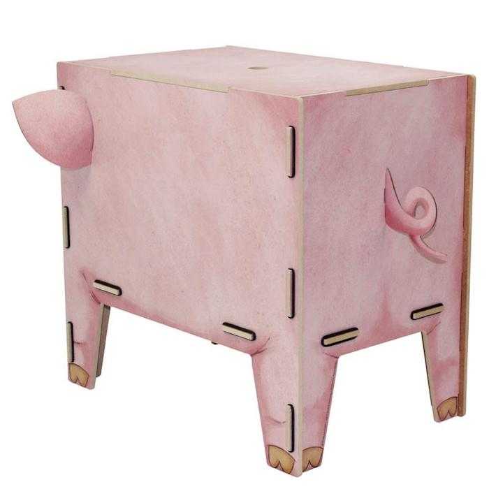 WERKHAUS - 動物趣味收納箱 - 粉紅小豬