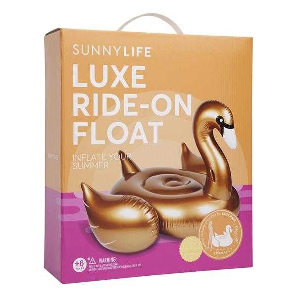 SUNNYLIFE 黃金天鵝造型坐騎泳圈
