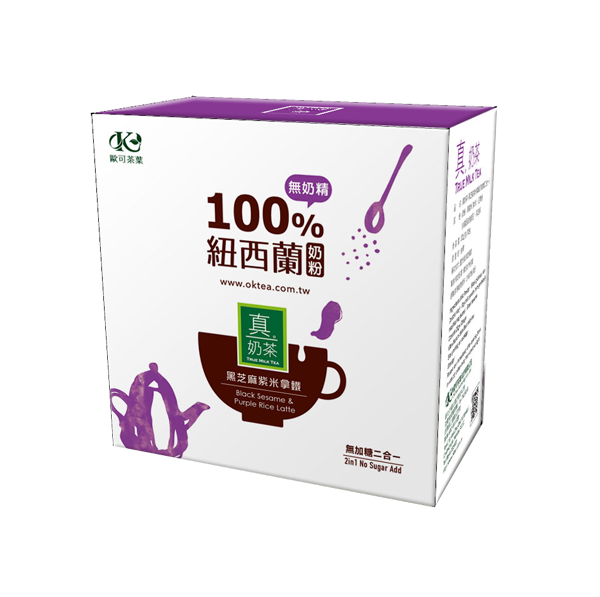 歐可茶葉 真奶茶 黑芝麻紫米拿鐵無糖款(10包/盒)