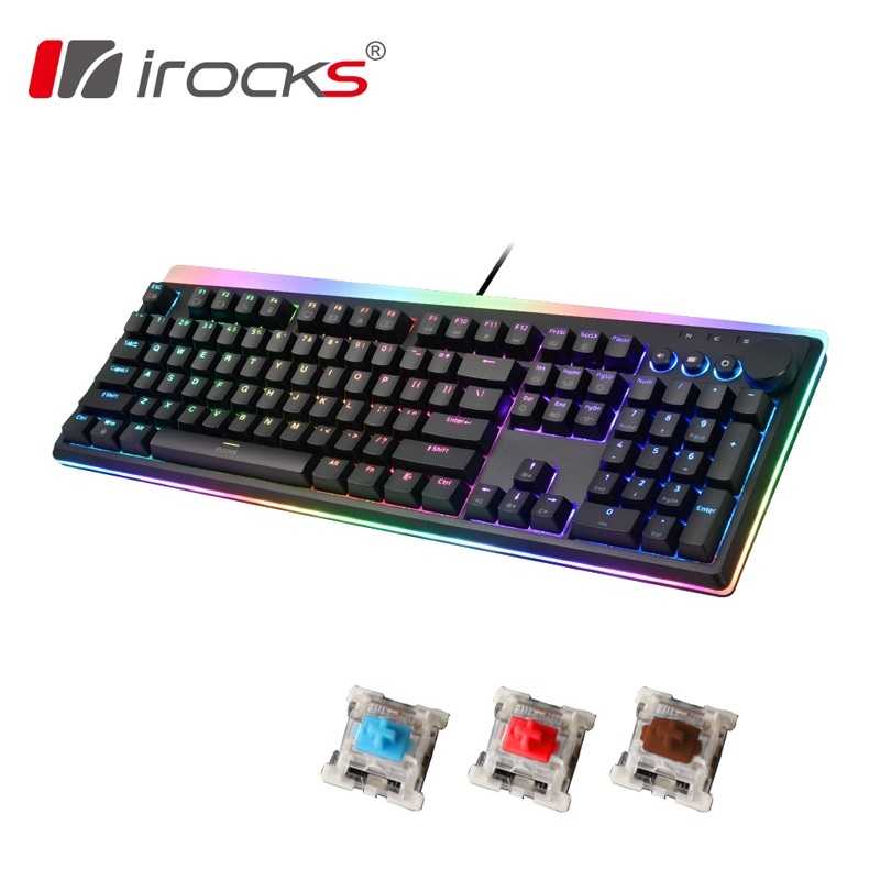 i-Rocks 艾芮克 K71M PBT鍵帽 RGB 背光機械式鍵盤 [富廉網]