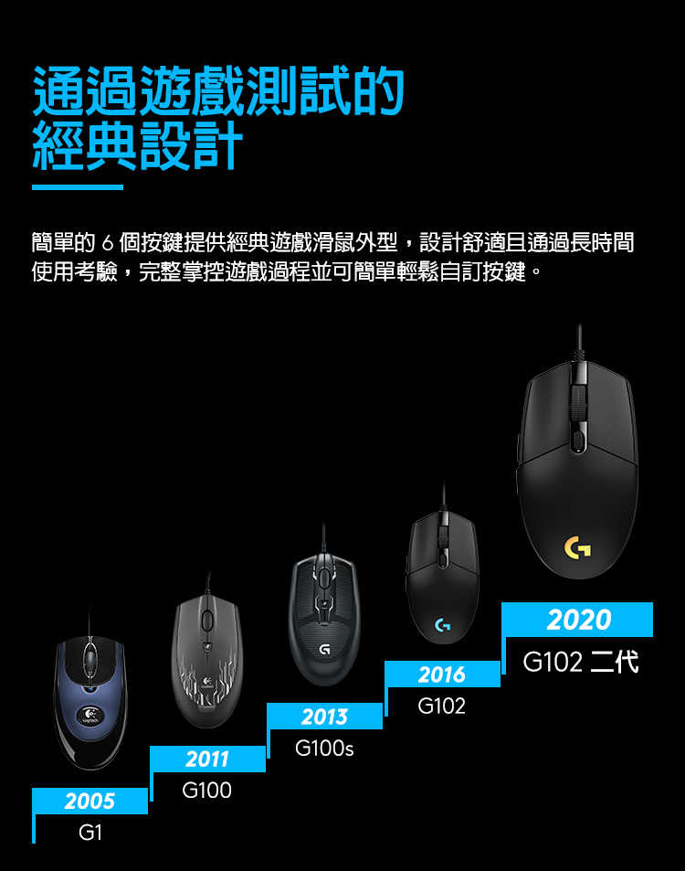 羅技 Logitech G102 LIGHTSYNC RGB炫彩遊戲滑鼠 送羅技鼠墊 圖案隨機[富廉網]