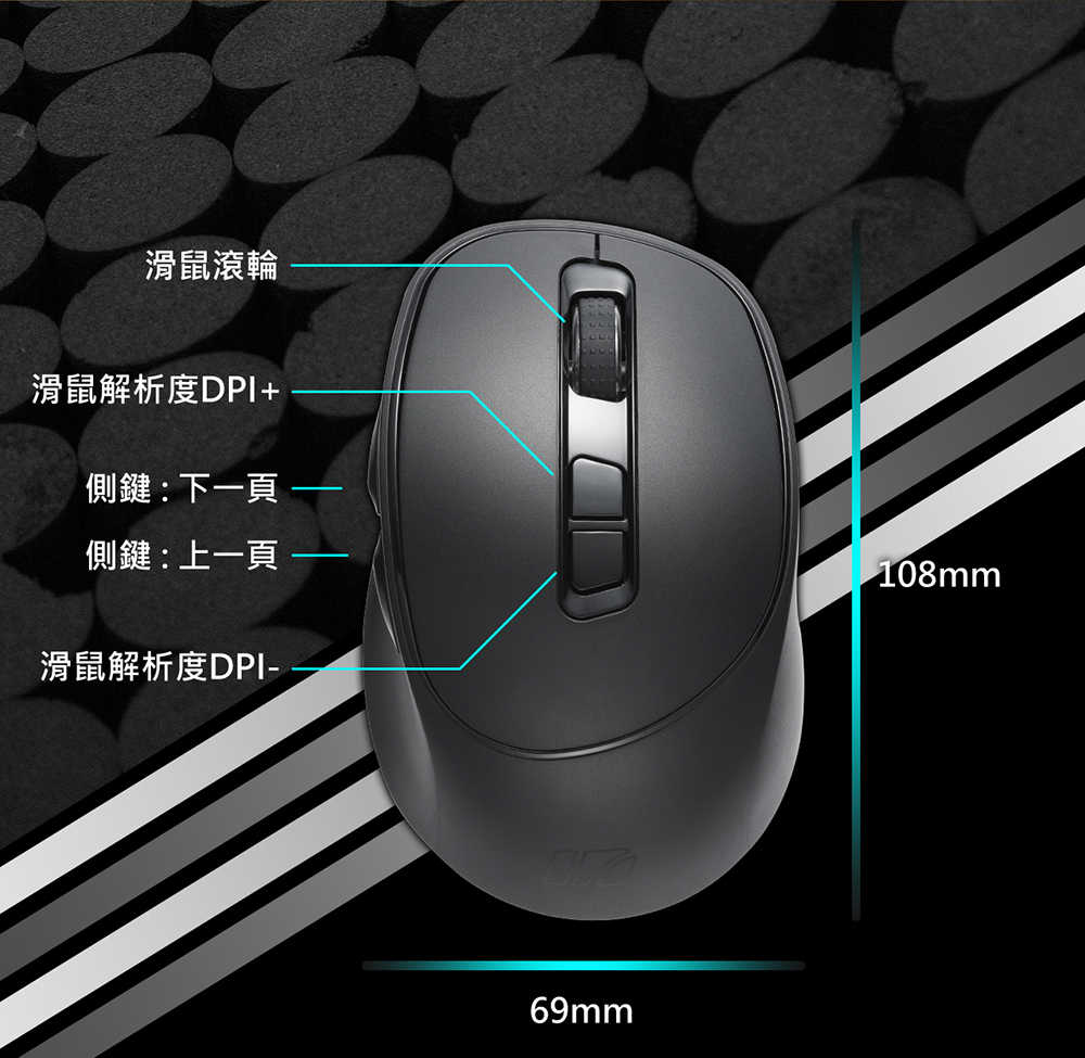 i-Rocks M29R 2.4G無線光學靜音滑鼠