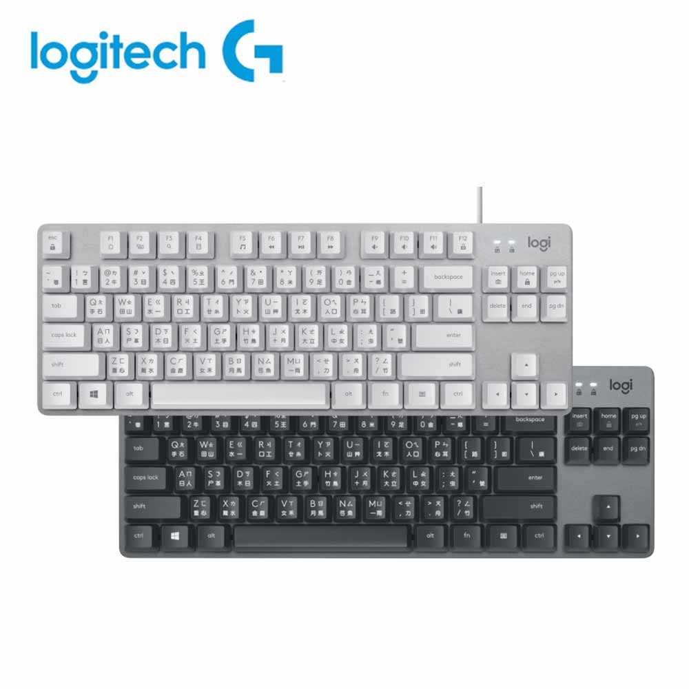 Logitech 羅技 K835 TKL 有線鍵盤(黑/白)-富廉網