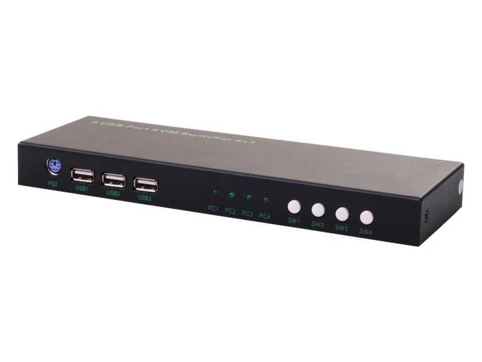 【HANWELL】捍衛科技 CM104U 4-Port 桌上型 USB KVM 電腦切換器 [富廉網]