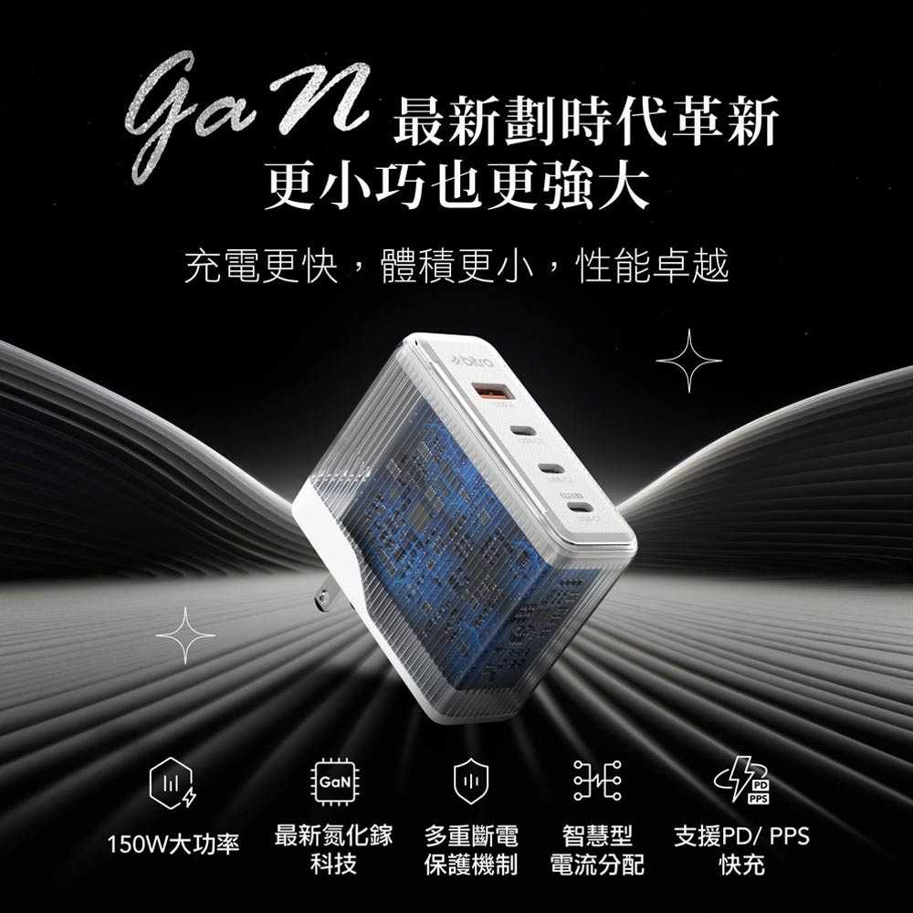 bitro BG150AC GaN 150W 氮化鎵四孔急速快充電源供應器