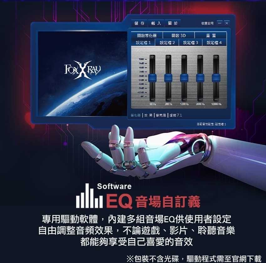 FOXXRAY狐鐳 FXR-HAU-38 環繞聲道幻彩電競耳麥