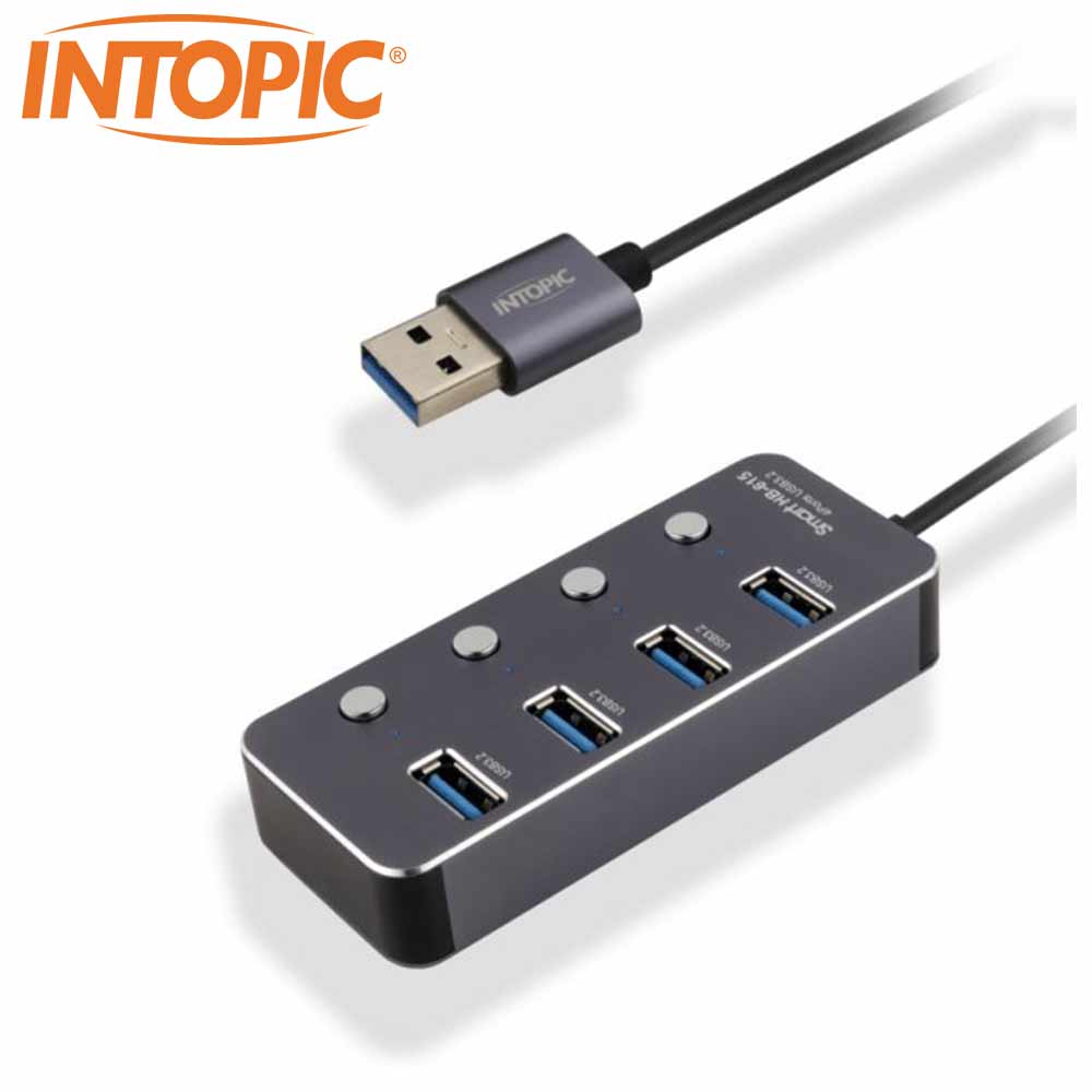 INTOPIC HB-615 USB3.2鋁合金高速集線器-富廉網