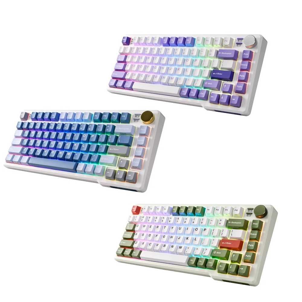 i-Rocks K103R 機械式鍵盤-RGB背光-極光藍/宇治金時/薰衣紫