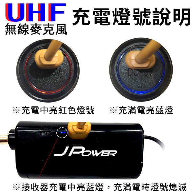 J-POWER 杰強 JP-UHF-888(鐵灰) 震天雷 無線麥克風-豪華型 [富廉網]