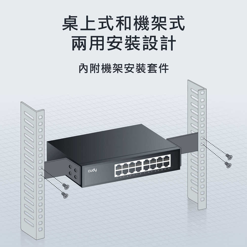 cudy GS1016 16埠Gigabit桌上型交換器