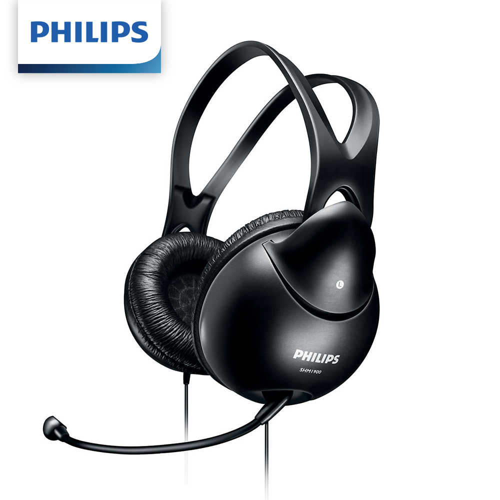【PHILIPS】飛利浦 電腦用雙插頭耳罩耳麥 SHM1900 [富廉網]