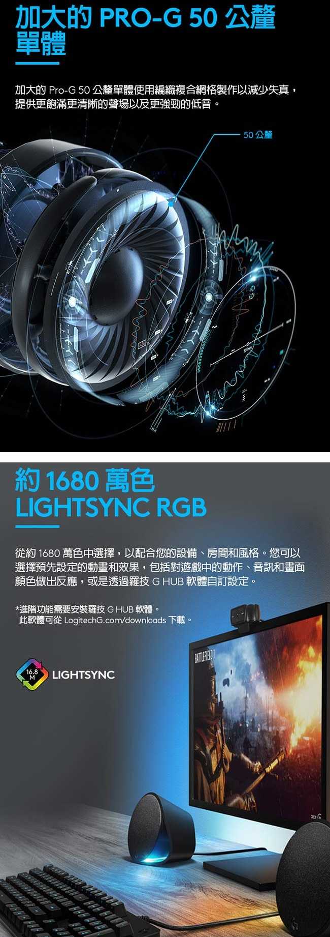 【Logitech】羅技 G633S 7.1 聲道 LIGHTSYNC 電競耳機麥克風 [富廉網]