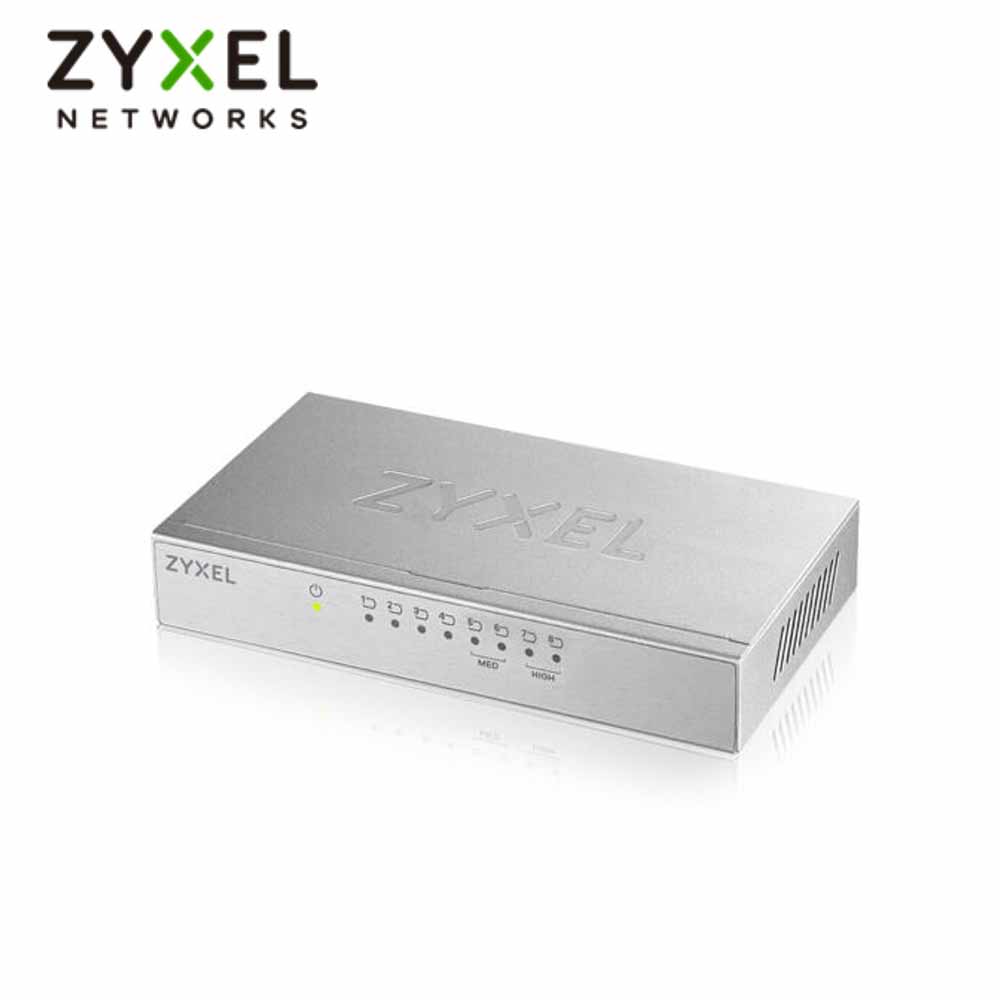 Zyxel合勤 GS-108Bv3 桌上型8埠Gigabit 乙太網路交換器(金屬殼)-富廉網