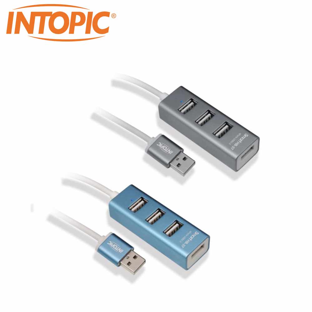 INTOPIC HB-37 USB 2.0鋁合金集線器-富廉網