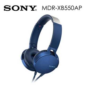 [富廉網]【SONY】MDR-XB550AP 重低音耳罩式耳機