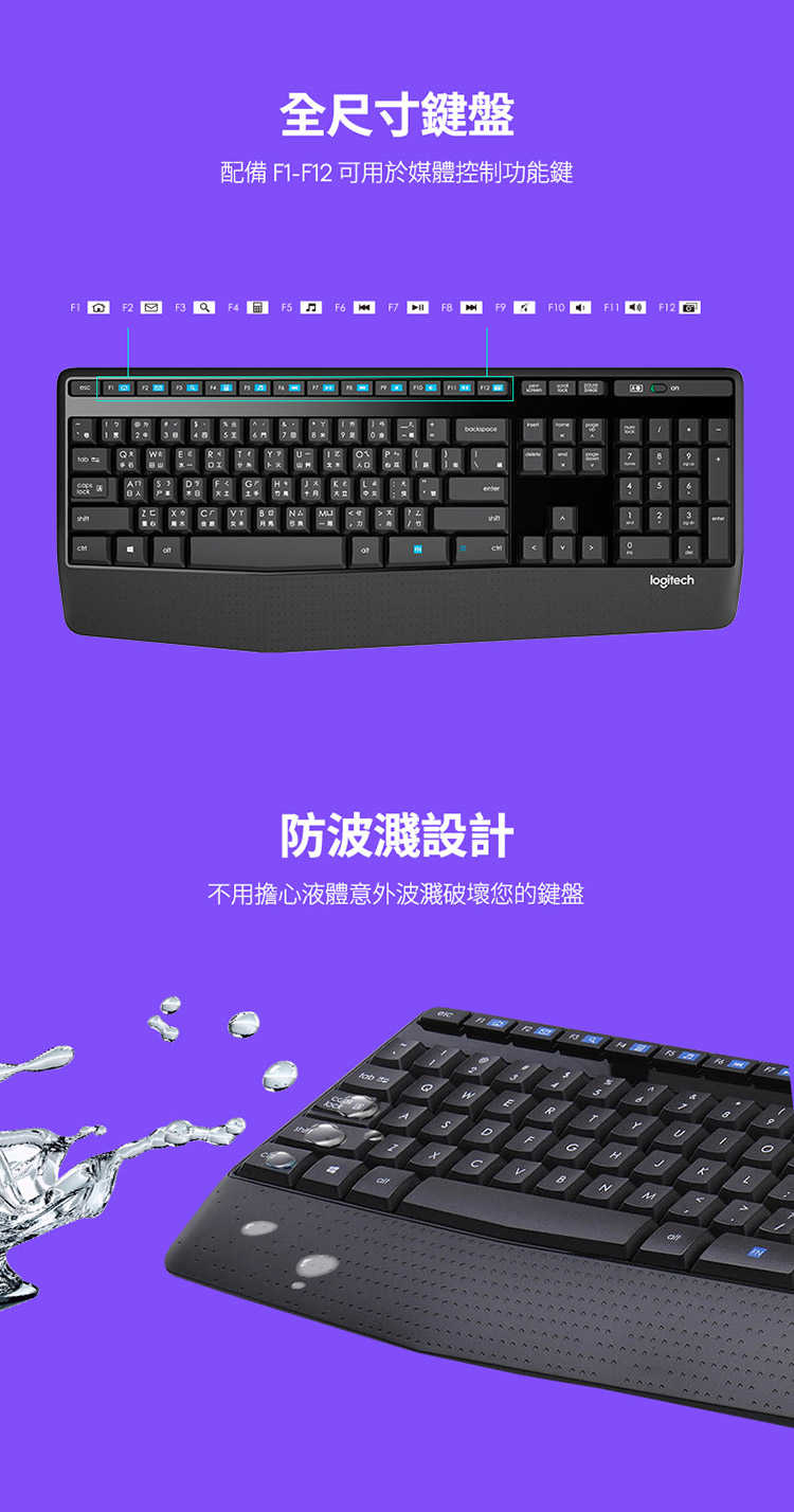 羅技 Logitech MK345 無線鍵盤滑鼠組 [富廉網]