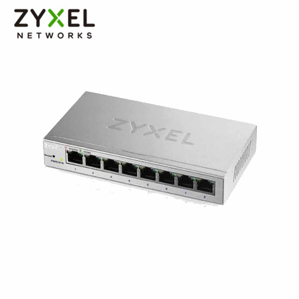ZyXEL 合勤 GS1200-8 8埠網頁管理型GbE交換器-富廉網