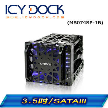 [富廉網] ICY DOCK MB074SP-1B 3.5”SATA硬碟 四轉三 熱插拔硬碟抽取盒