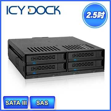 [富廉網] ICY DOCK MB324SP-B 2.5 HDD&SSD 四層式硬碟背板模組