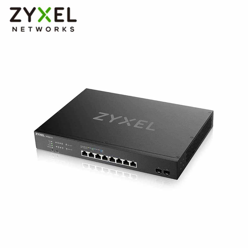Zyxel合勤 XS1930-10 Multi-Gig智慧型網管8埠+2埠SFP 10G光纖5速交換器-富廉網