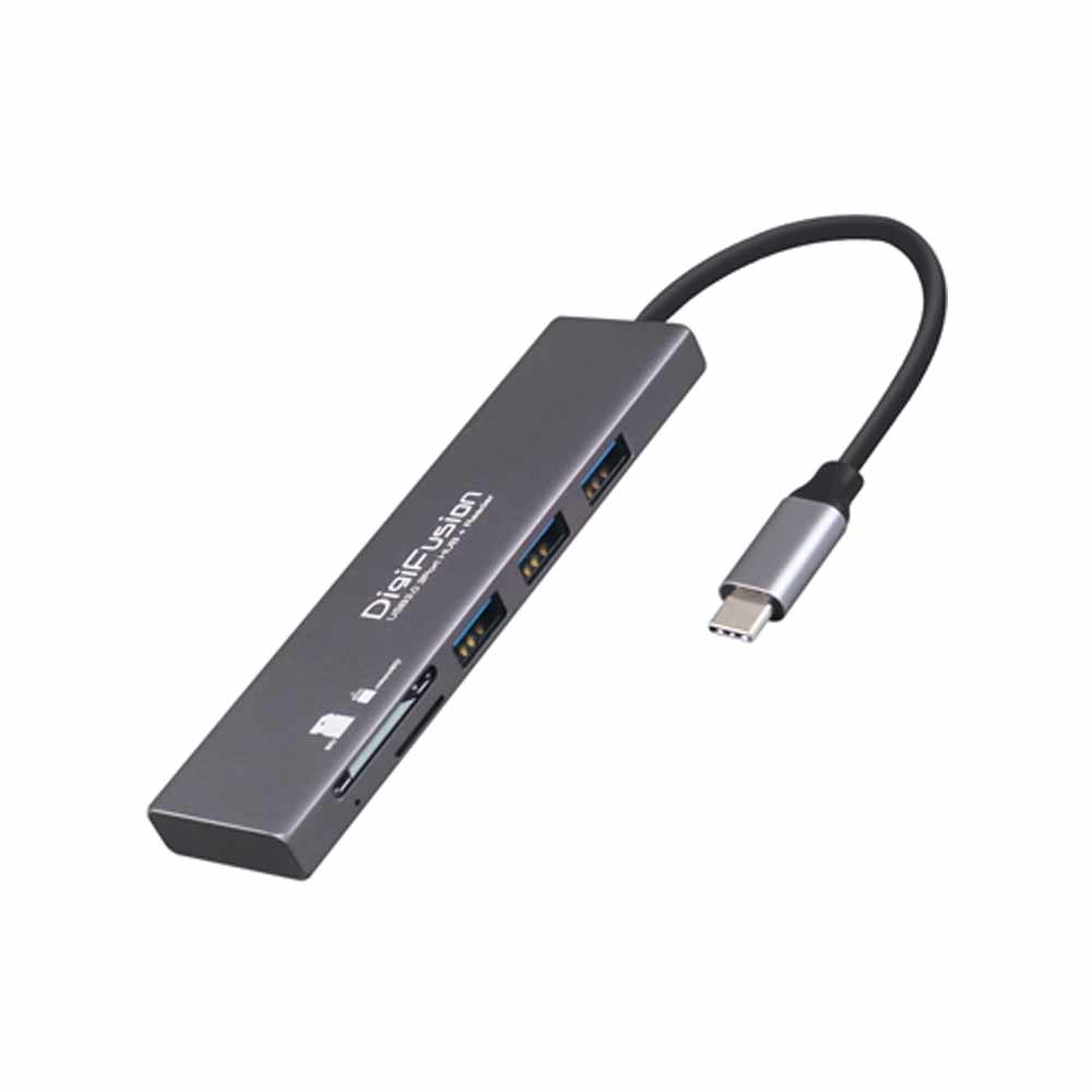 Digifusion 伽利略 (24191)Type-C USB3.0 3埠 HUB+SD/Micro SD 讀卡機
