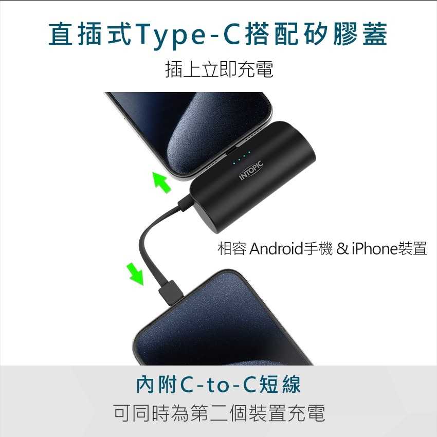 廣鼎 INTOPIC  Type C迷你口袋式行動電源 PW-507C   [富廉網]