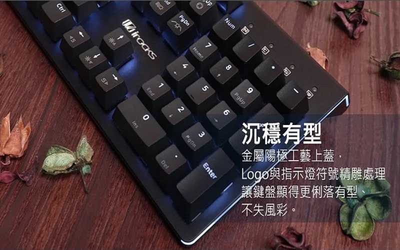 IRocks K75M PBT 黑色上蓋 白色背光機械式 CHERRY鍵盤-富廉網