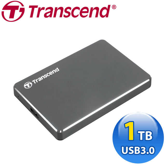 [富廉網] Transcend 創見 StoreJet 25C3N 1TB 超薄型 外接硬碟