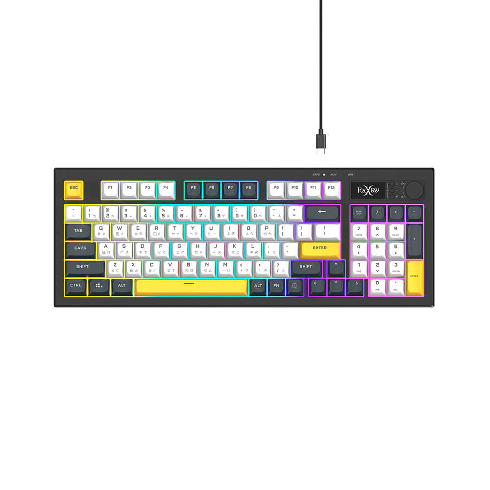 FOXXRAY FXR-BKL-97 烈影旋鈕式極致靜音電競鍵盤 [富廉網]