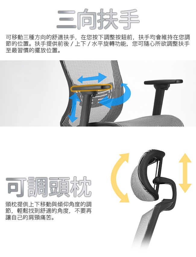 I-ROCKS T03 人體工學辦公椅 電競椅 [富廉網]