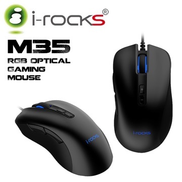 i-Rocks 艾芮克 M35 RGB 光磁微動電競滑鼠 [富廉網]