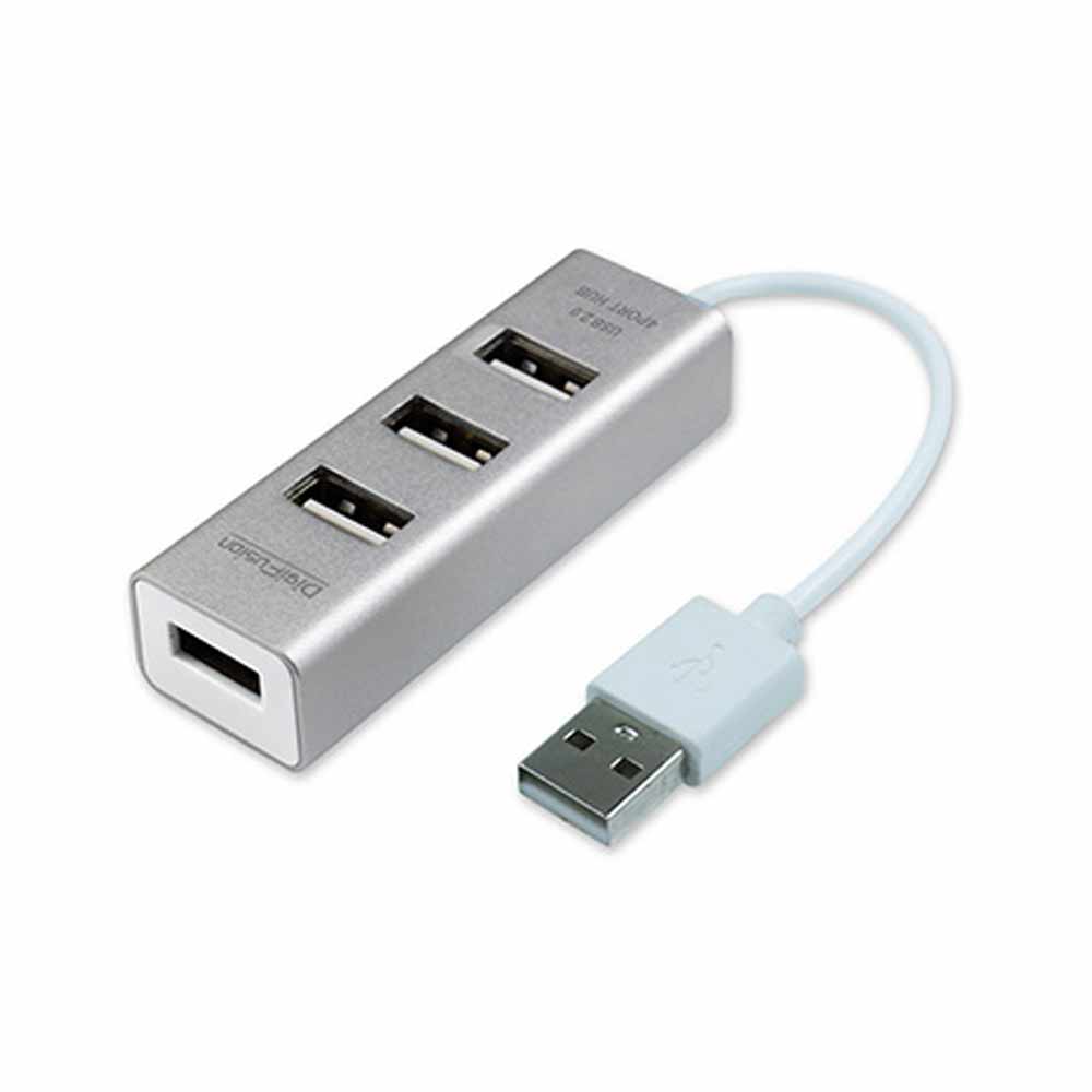 Digifusion 伽利略 (UH04T)USB2.0 4埠 HUB 鋁合金-富廉網