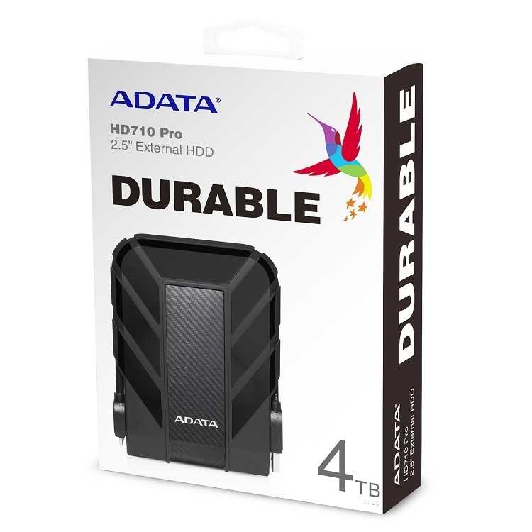ADATA HD710 PRO 4TB 黑色外接式硬碟 IP68 防水防塵 軍規